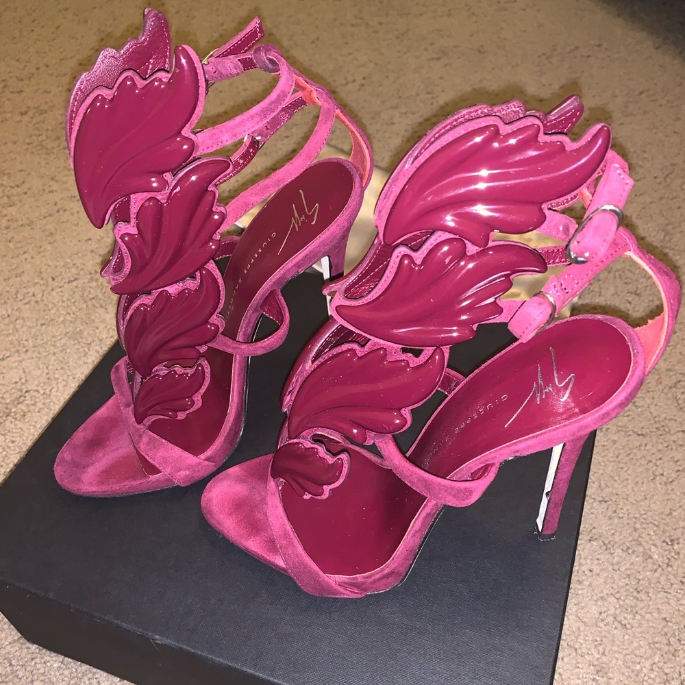 Giuseppe Zanotti burgundy Cruel heels